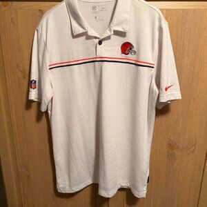 White Cleveland Browns Nike Polo